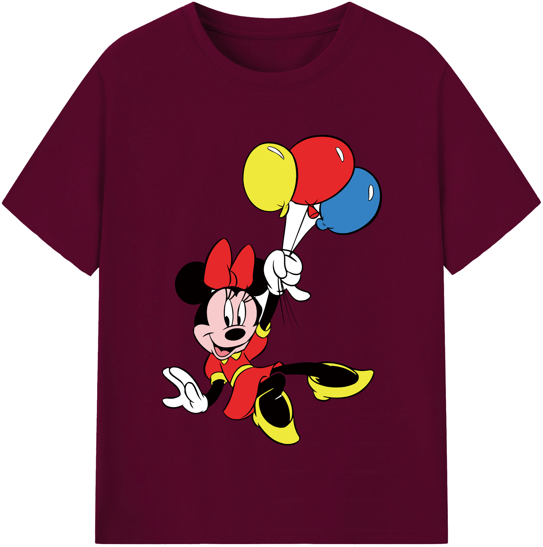 （画像用） ミッキーマウス Mickey Mouse レディースカジュアルプリントTシャツ（綿100％）